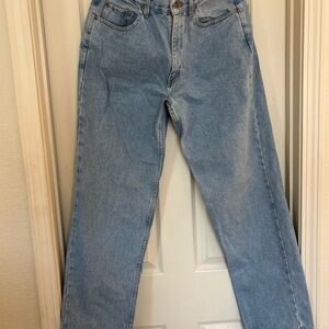 Men's Light Blue Straight Jeans